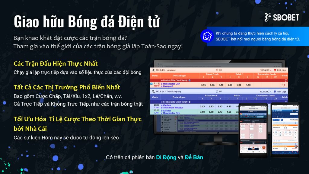 sbobet Cá cược thể thao điện tử mới