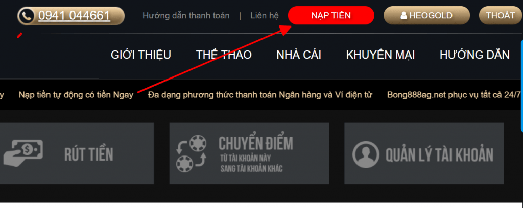 nạp tiền bong88 